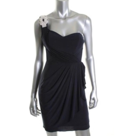 XSCAPE by Joanna Chen One shoulder Cocktail dress - Picture 2 of 6